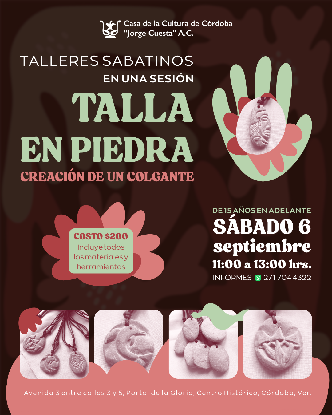 Taller de talla en piedra en la Casa de la Cultura de Córdoba