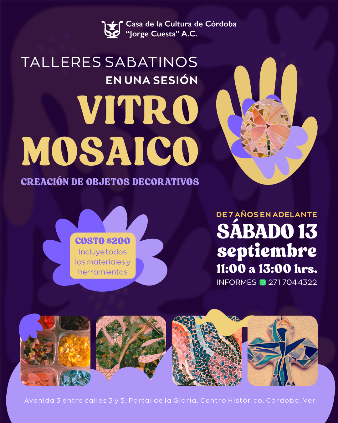 Taller de vitro mosaico en la Casa de la Cultura de Córdoba