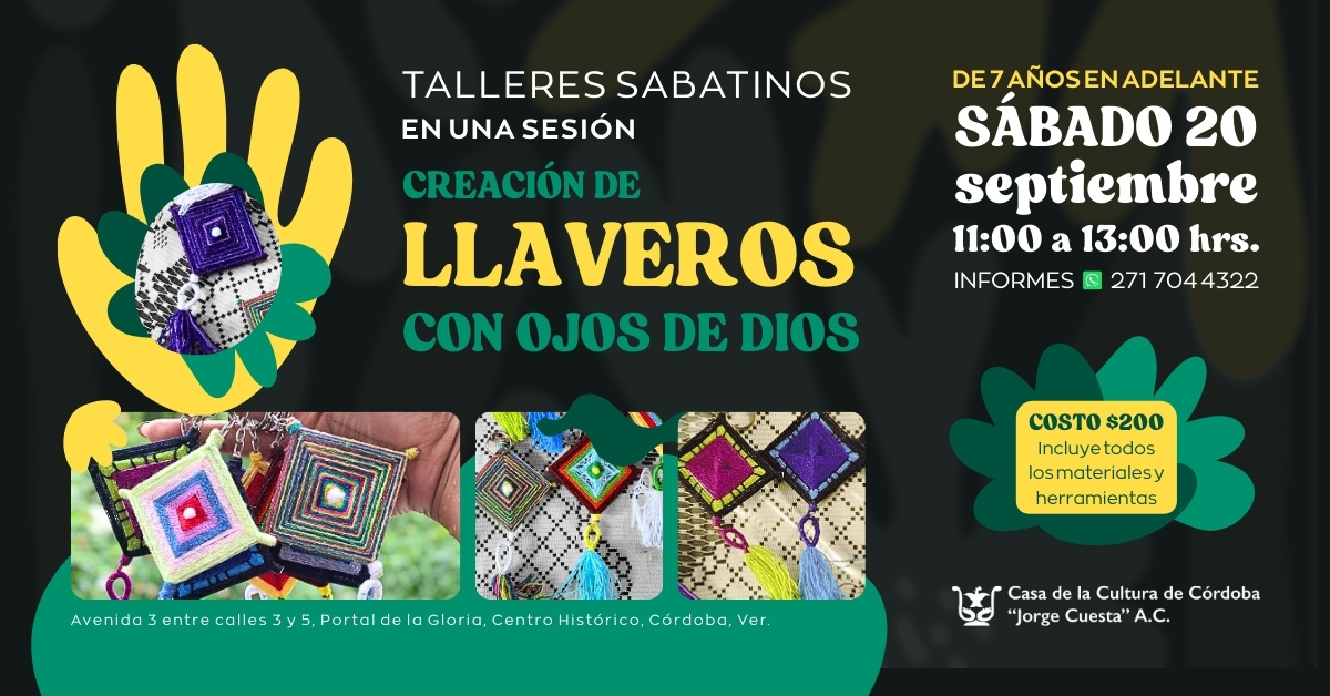 Taller de creación de llaveros con ojos de dios