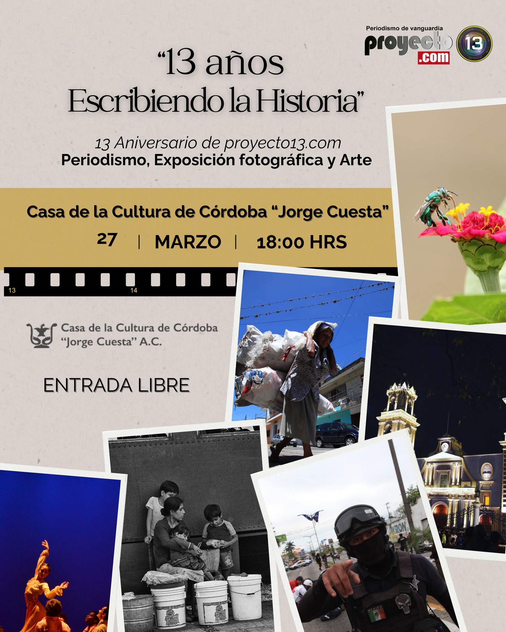 Exposición fotográfica por los 13 aniversario de Proyecto13.com