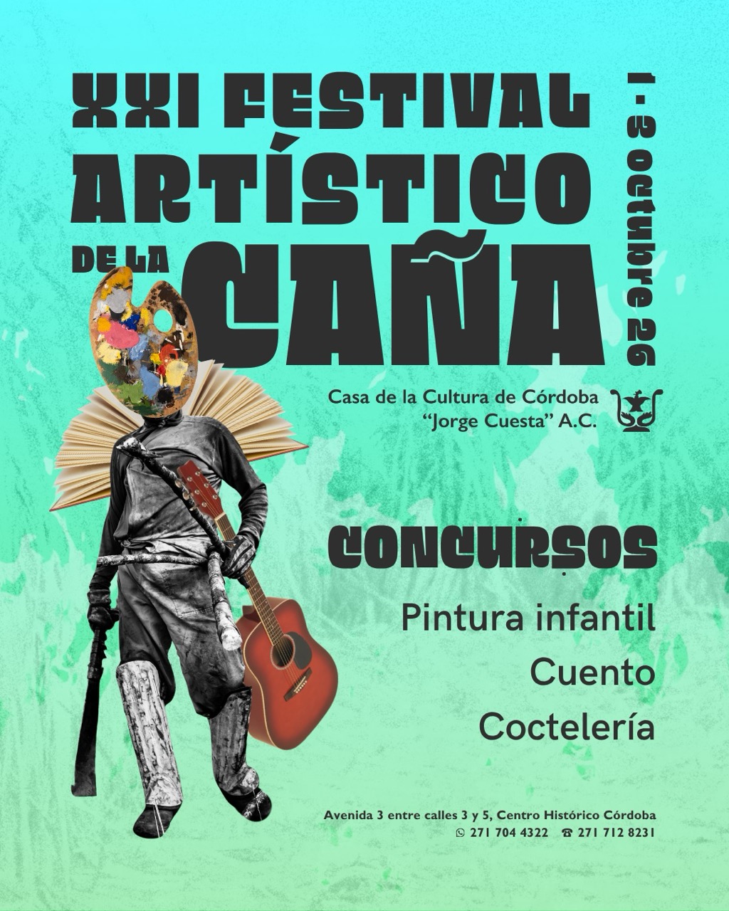 Concursos del XXI Festival Artístico de la Caña en Casa de la Cultura de Córdoba
